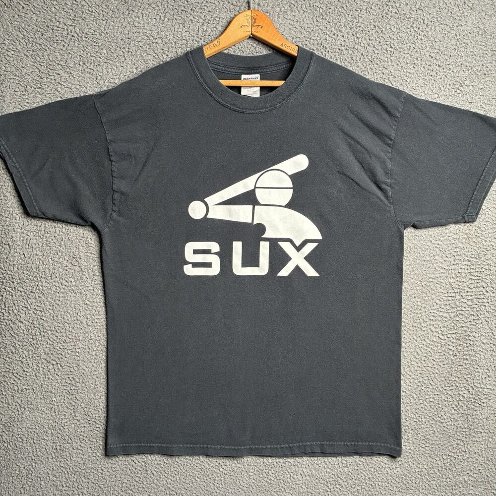 Vintage Chicago White Sox Sux Funny Humor Rivalry T-Shirt MLB Men’s  XL Cubs